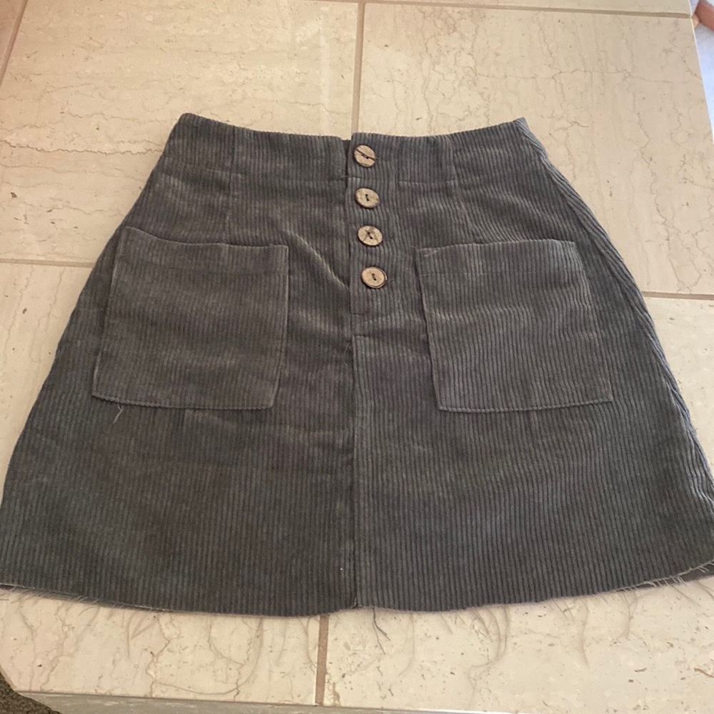 Sage green Altar’d State corduroy skirt